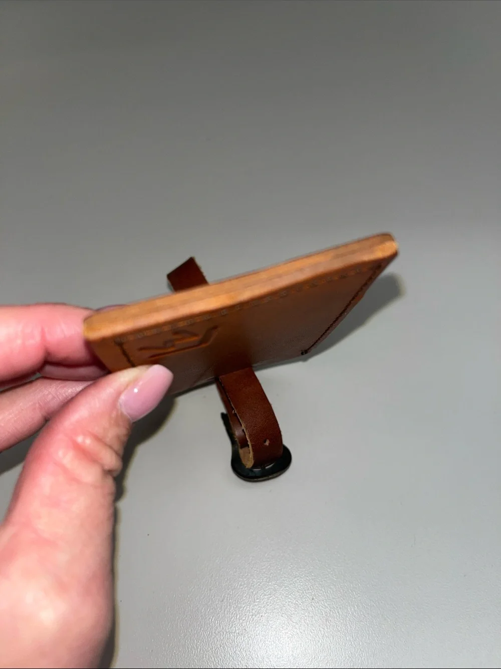 Marlboro Brown Leather Luggage Tag